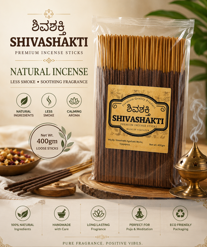 Natural Masala Incense Sticks (400g) – Bulk Agarbatti for Daily Pooja & Home Use