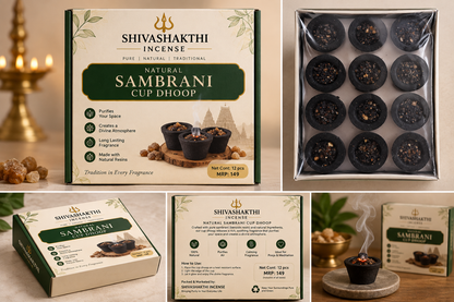 Natural Guggal Cup Sambrani – Herbal Sambrani Cups for Pooja & Home Fragrance