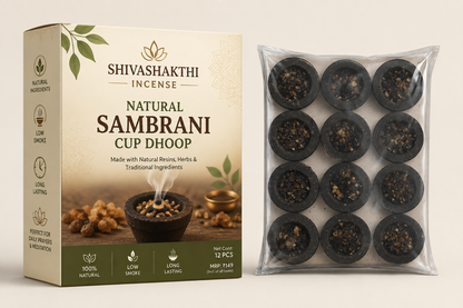 Natural Guggal Cup Sambrani – Herbal Sambrani Cups for Pooja & Home Fragrance